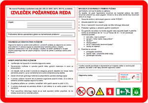 Izvleček požarnega reda